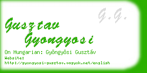 gusztav gyongyosi business card