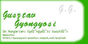 gusztav gyongyosi business card